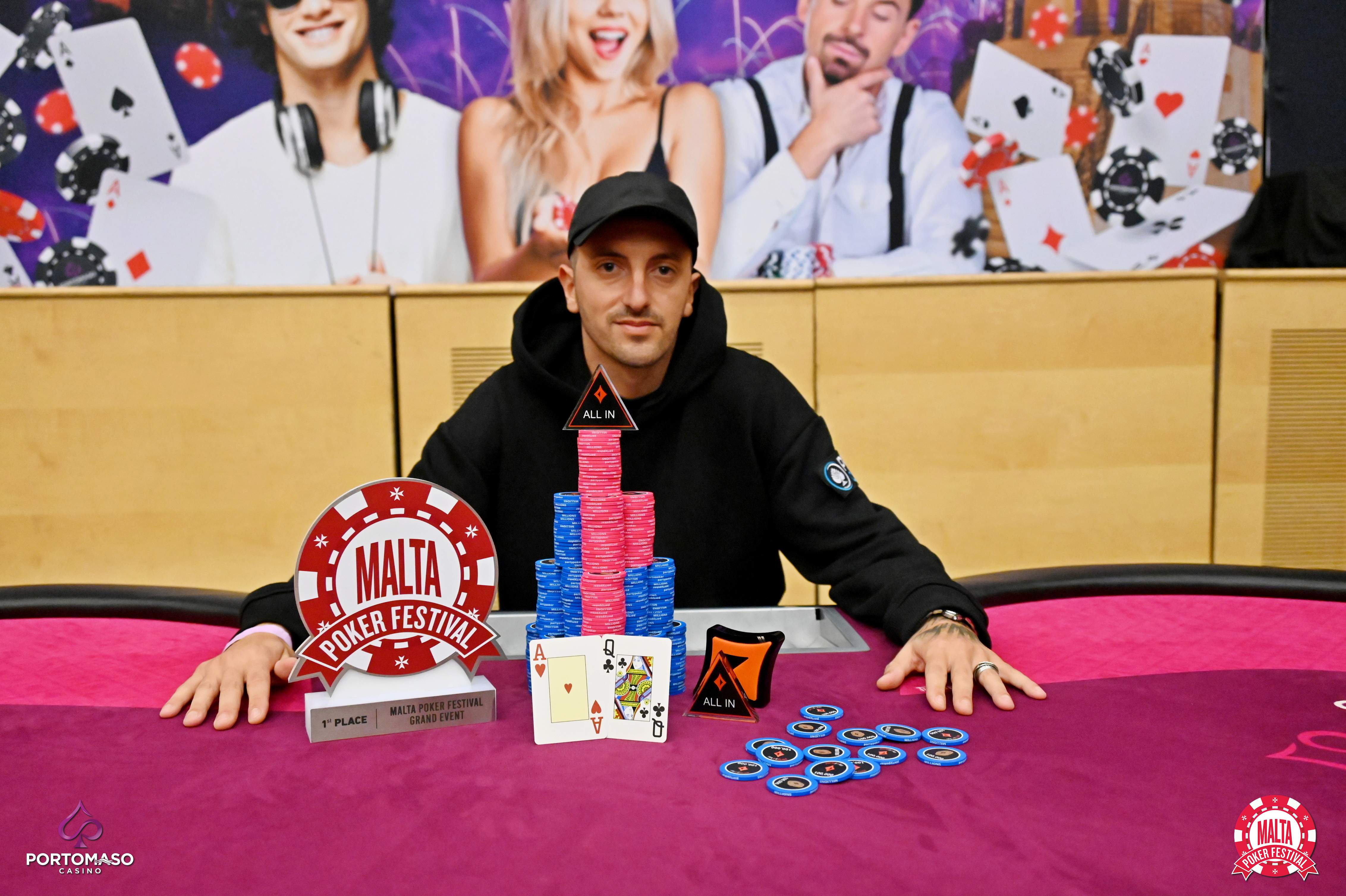 Malta Poker Festival Grand Event Winner Mirko Mostaccio