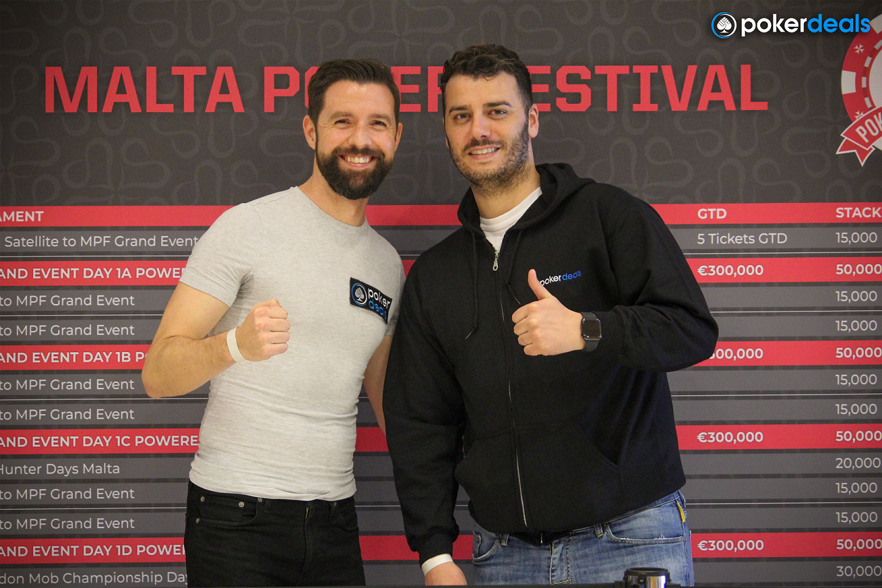 Federico Petruzzelli and Chris Kiefert at Malta Poker Festival